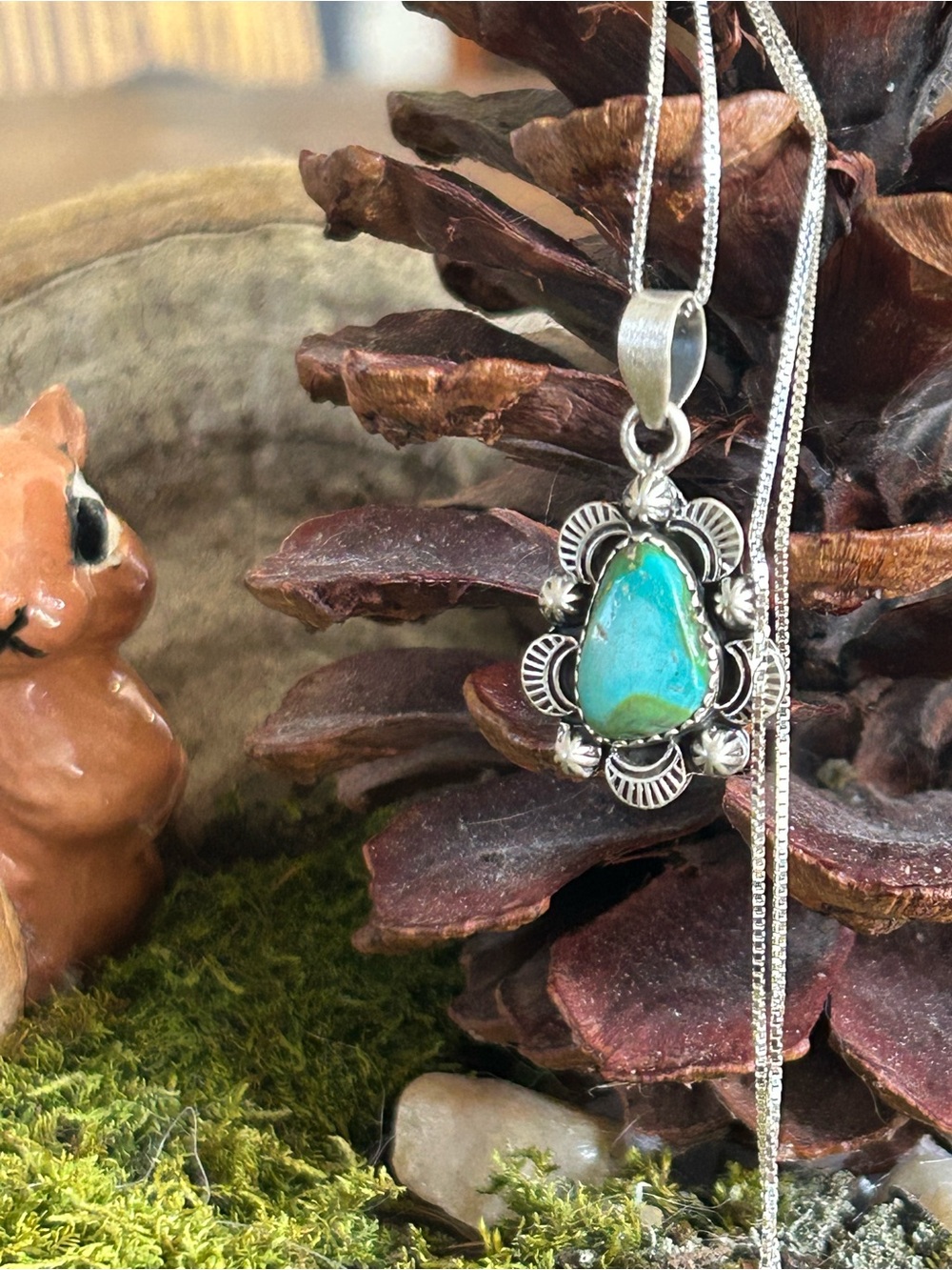 925 Sterling Sonoran turquoise necklace